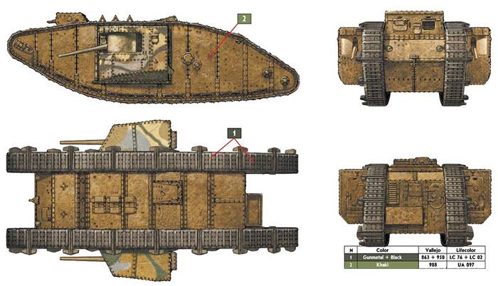イギリス マーク 2 菱形戦車 雄型 アラス戦 1917年 プラモデル (マスターボックス 1/72 AFVキット No.MB72005) 商品画像_1