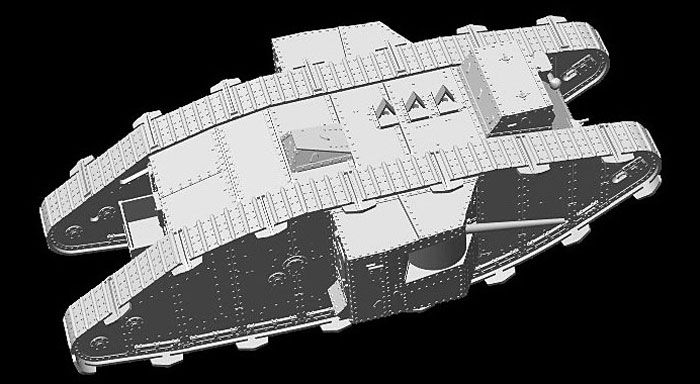 イギリス マーク 2 菱形戦車 雄型 アラス戦 1917年 プラモデル (マスターボックス 1/72 AFVキット No.MB72005) 商品画像_3