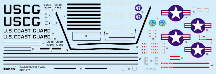 フェアチャイルド HC-123B プロバイダー 沿岸警備隊 プラモデル (ローデン 1/72 エアクラフト プラモデル No.062) 商品画像_1