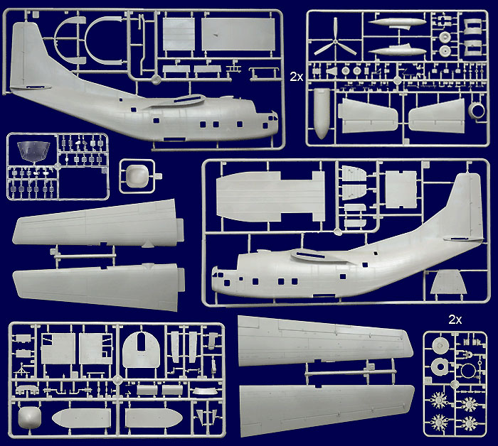 フェアチャイルド HC-123B プロバイダー 沿岸警備隊 プラモデル (ローデン 1/72 エアクラフト プラモデル No.062) 商品画像_2