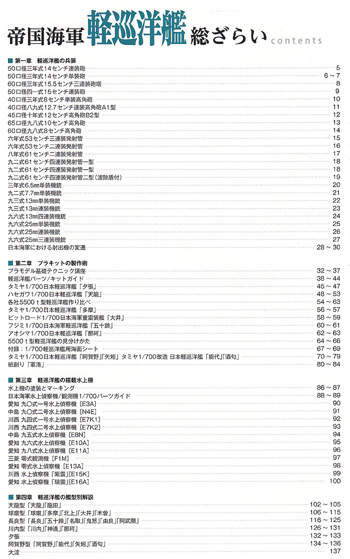 帝国海軍 軽巡洋艦 総ざらい 本 (モデルアート 総ざらいシリーズ No.903) 商品画像_1