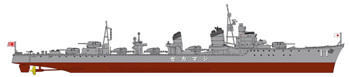 日本海軍 駆逐艦 島風 最終時 プラモデル (ピットロード 1/700 スカイウェーブ W シリーズ No.W161) 商品画像_1