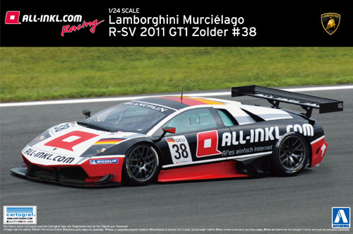 ランボルギーニ ムルシエラゴ R-SV 2011 GT1 Zolder #38 プラモデル (アオシマ 1/24 スーパーカー シリーズ No.016) 商品画像