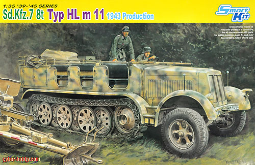 ドイツ Sd.Kfz.7 8トンハーフトラック 1943年生産型 ＋ ドイツ軍搭乗兵付 プラモデル (サイバーホビー 1/35 AFV シリーズ （