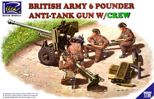 イギリス Qf 6ポンド対戦車砲 W 英砲兵 リッチモデル プラモデル