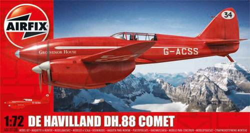 デ・ハビランド DH.88 コメート レーサー レッドVer. プラモデル (エアフィックス 1/72 ミリタリーエアクラフト No.A01013B) 商品画像