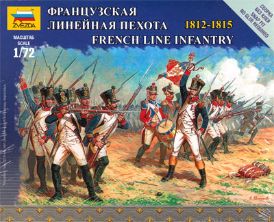 フランス ライン歩兵 1812-1815 プラモデル (ズベズダ ART OF TACTIC No.6802) 商品画像