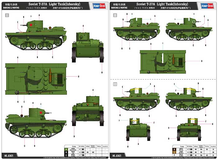 ソビエト T-37A 軽戦車 プラモデル (ホビーボス 1/35 ファイティングビークル シリーズ No.83821) 商品画像_1