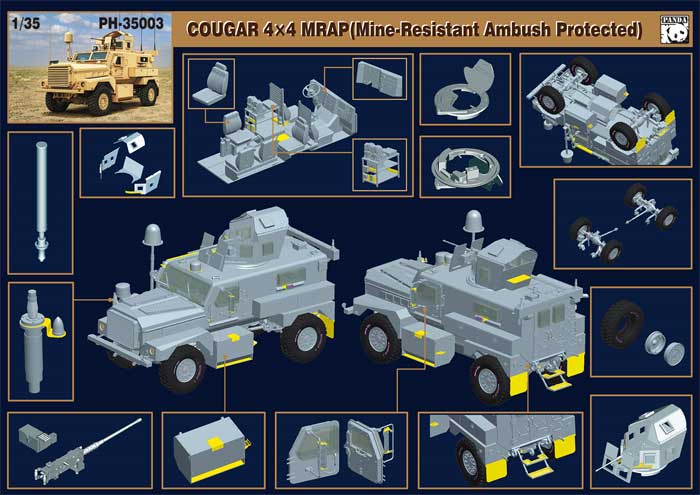 クーガー 4×4 MRAP プラモデル (パンダホビー 1/35 AFVキット No.PH35003) 商品画像_2