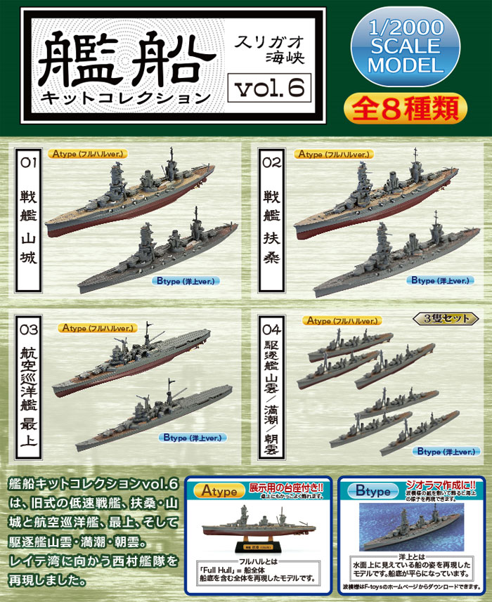 艦船キットコレクション Vol.6 スリガオ海峡 (1BOX) エフトイズ プラモデル