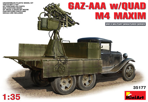 GAZ-AAA マキシム 4連装機銃搭載 プラモデル (ミニアート 1/35 WW2 ミリタリーミニチュア No.35177) 商品画像
