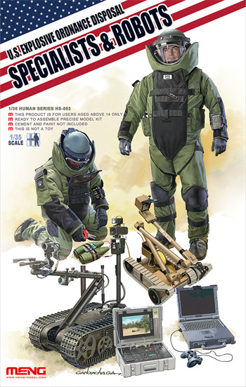 アメリカ 爆発物処理作業者とロボット プラモデル (MENG-MODEL 1/35 ヒューマン シリーズ No.HS-003) 商品画像