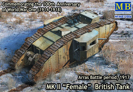 イギリス Mk.2 菱形戦車 雌型 (機銃搭載) アラス戦 1917年 プラモデル (マスターボックス 1/72 AFVキット No.MB72006) 商品画像