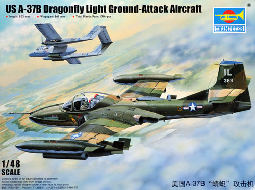 A-37B ドラゴンフライ プラモデル (トランペッター 1/48 エアクラフトシリーズ No.02889) 商品画像