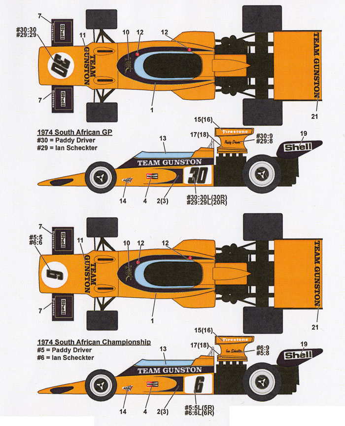 ロータス 72E チーム ガンストン 1974-75 デカール (スタジオ27 F-1 オリジナルデカール No.DC1075) 商品画像_1