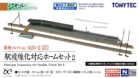 駅 複線化対応ホームセット 2 プラモデル (トミーテック 建物コレクション （ジオコレ） No.020-2) 商品画像