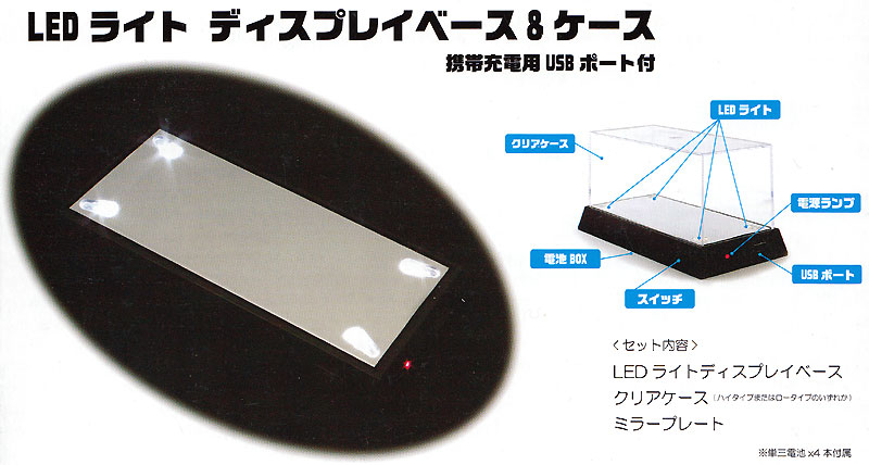LEDライト ディスプレイベース & ケース LOW ケース (京商 コレクションケース No.7297) 商品画像_1