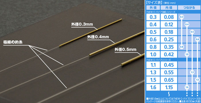 NEW C・パイプ (細) 0.3 金属材 (ウェーブ C・パイプ No.OP-561) 商品画像_1