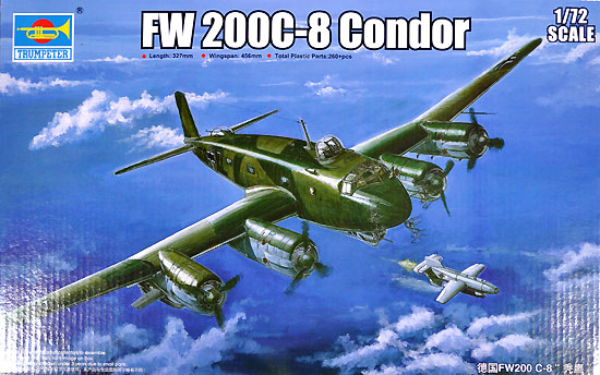 ドイツ軍 Fw200C-8 コンドル プラモデル (トランペッター 1/72 エアクラフトシリーズ No.01639) 商品画像