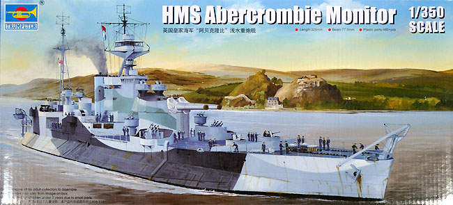 イギリス海軍 モニター艦 HMS アバークロンビー プラモデル (トランペッター 1/350 艦船シリーズ No.05336) 商品画像