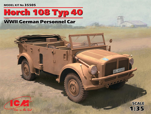 ドイツ 重統制型軍用車 ホルヒ 108 Typ40 後期型 プラモデル (ICM 1/35 ミリタリービークル・フィギュア No.35505) 商品画像