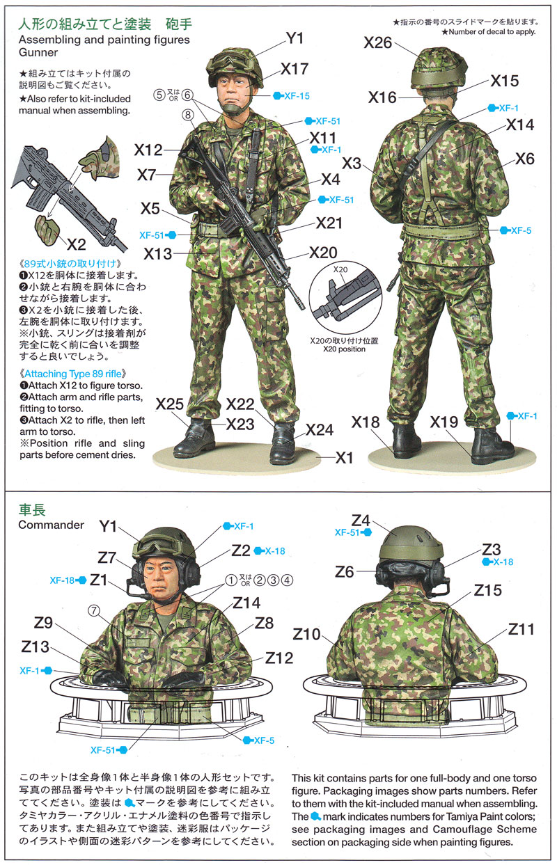 陸上自衛隊 戦車乗員セット タミヤ プラモデル