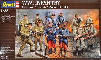 レベル 1/35 ミリタリー WW1 ドイツ、イギリス、フランス歩兵セット