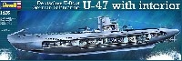 レベル Ships（艦船関係モデル） ドイツ海軍 潜水艦 U-47 w/インテリア