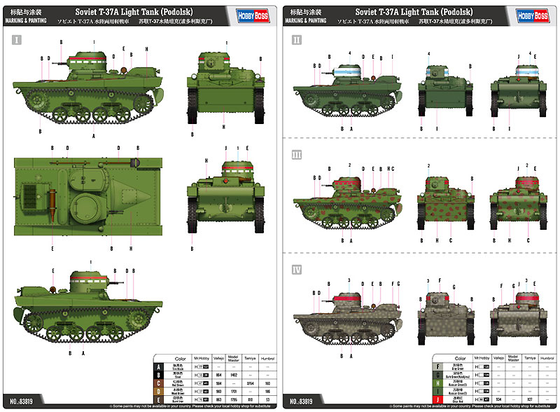 ソビエト T-37A 水陸両用軽戦車 プラモデル (ホビーボス 1/35 ファイティングビークル シリーズ No.83819) 商品画像_2