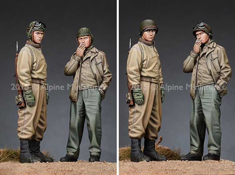 米戦車兵 (冬季軍装) (2体セット) レジン (アルパイン 1/35 フィギュア No.AM35192) 商品画像_2