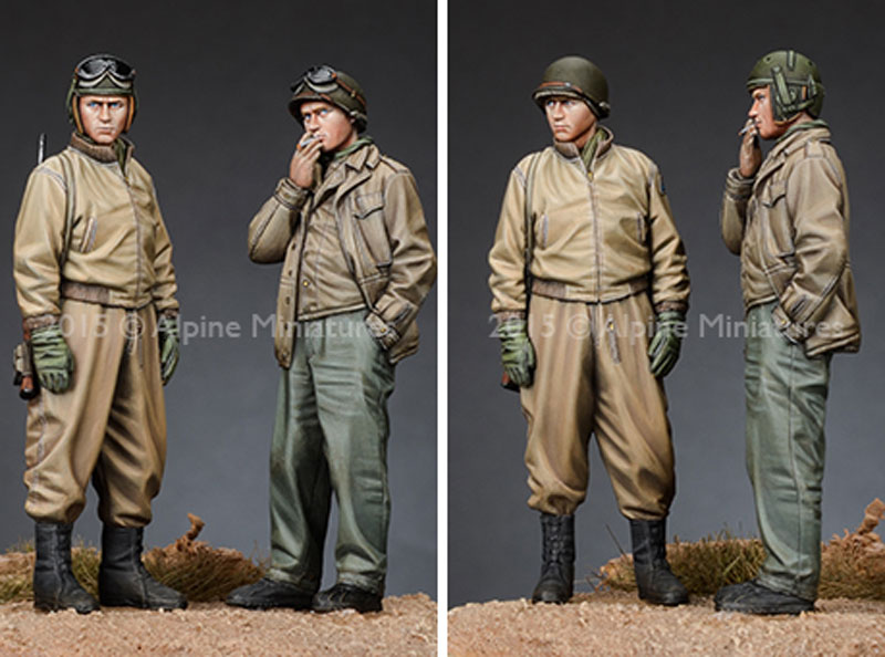 米戦車兵 (冬季軍装) (2体セット) レジン (アルパイン 1/35 フィギュア No.AM35192) 商品画像_3