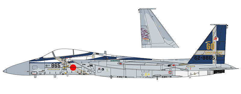 F-15J イーグル 航空自衛隊 60周年記念 スペシャル パート3 デカール (ハセガワ 1/48 オプションデカール シリーズ No.35223) 商品画像_1