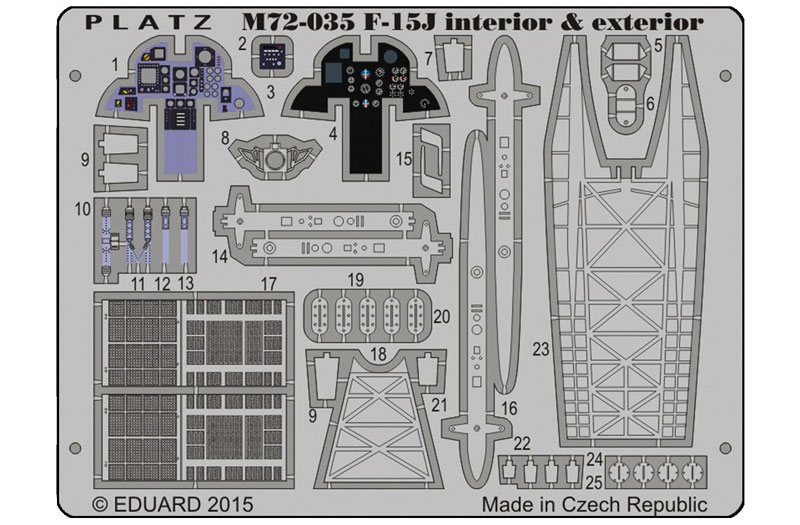 航空自衛隊 F-15J イーグル用 エッチング パーツ エッチング (プラッツ 1/72 アクセサリーパーツ No.M72-035) 商品画像_1