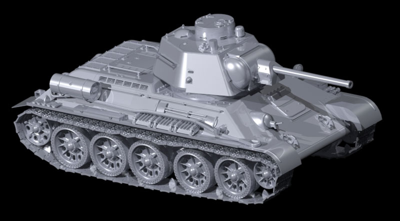 T-34/76 1943年 後期型 プラモデル (ICM 1/35 ミリタリービークル・フィギュア No.35366) 商品画像_2