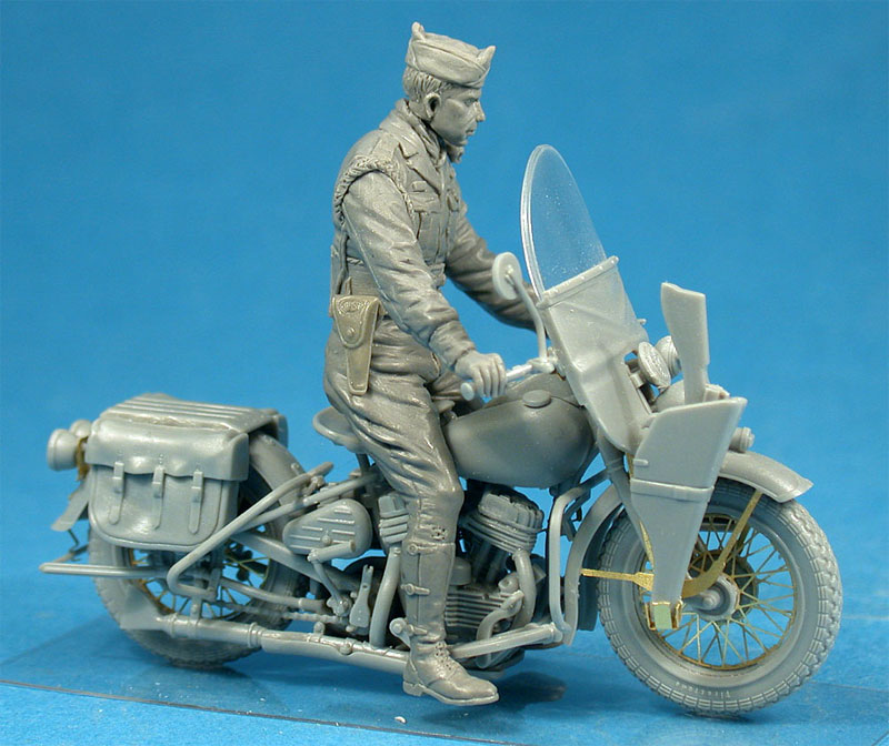 アメリカ陸軍 憲兵 (バイク付) プラモデル (ミニアート 1/35 WW2 ミリタリーミニチュア No.35168) 商品画像_3