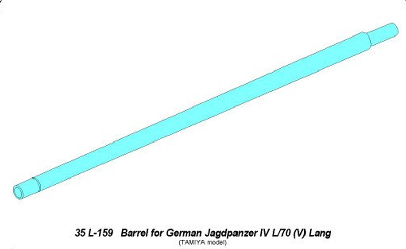 ドイツ 4号駆逐戦車 ラング用 砲身 (タミヤ用) メタル (アベール 1/35 AFV用 砲身パーツ No.35L-159) 商品画像_1