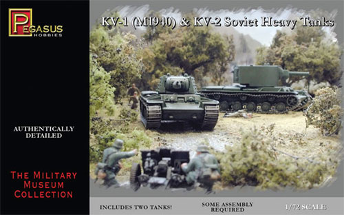 KV-1(M1940) & KV-2 ソビエト重戦車 プラモデル (ペガサスホビー 1/72 ミリタリーミュージアム No.7665) 商品画像