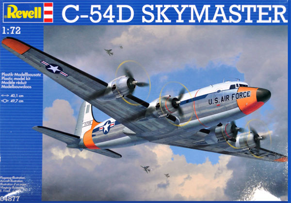 C-54Ｄ スカイマスター プラモデル (レベル 1/72 Aircraft No.04877) 商品画像