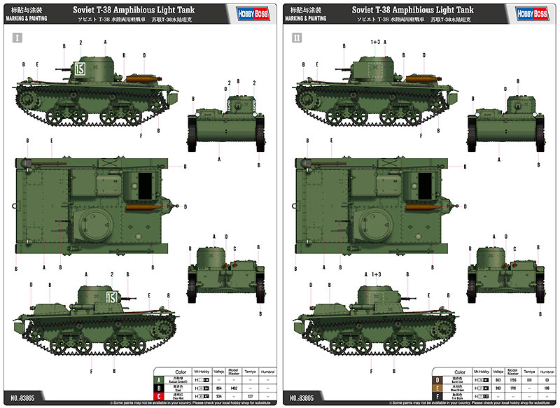 ソビエト T-38 水陸両用軽戦車 プラモデル (ホビーボス 1/35 ファイティングビークル シリーズ No.83865) 商品画像_1