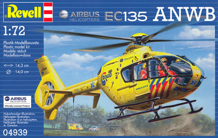 EC135 ANWB オランダ 救急ヘリコプター プラモデル (Revell 1/72 飛行機 No.04939) 商品画像