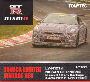 ニッサン GT-R NISMO Nismo N Attack package ニュルブルクリンク タイムアタック仕様 ミニカー (トミーテック トミカリミテッド ヴィンテージ ネオ No.LV-N101d) 商品画像