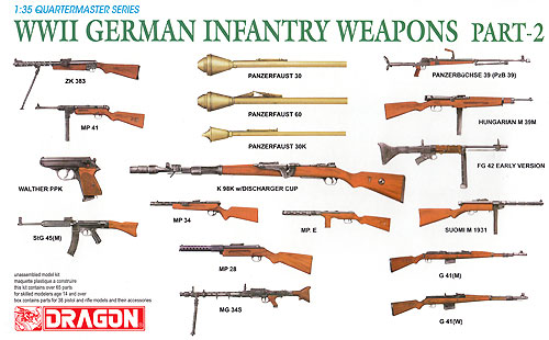 WW2 ドイツ歩兵 ウエポンセット PART-2 プラモデル (ドラゴン 1/35 Quartermaster Series No.3816) 商品画像