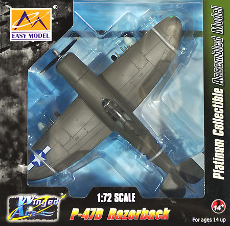 P-47D サンダーボルト レイザーバック 第356戦闘航空群 第361戦闘飛行隊 完成品 (イージーモデル 1/72 ウイングド エース （Winged Ace） No.36420) 商品画像