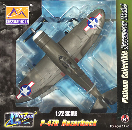 P-47D サンダーボルト レイザーバック 第8戦闘航空群 第56戦闘飛行隊 完成品 (イージーモデル 1/72 ウイングド エース （Winged Ace） No.36424) 商品画像