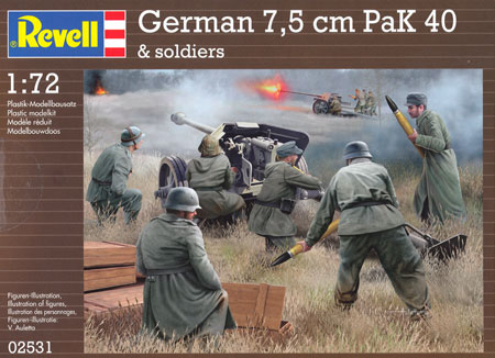 ドイツ 7.5cm Pak40 w/クルー プラモデル (Revell 1/72　ミリタリー No.02531) 商品画像