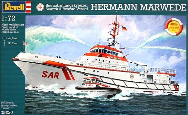 海難救難艇 ハーマン メルベーデ (アップデート2012) プラモデル (レベル 1/72 艦船モデル No.05220) 商品画像