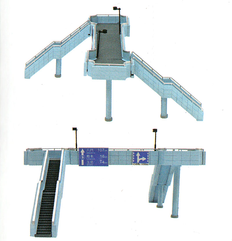 大型歩道橋 プラモデル (トミーテック 情景コレクション 情景小物シリーズ No.119) 商品画像_2