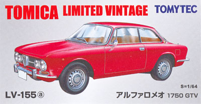 アルファロメオ 1750 GTV (赤) ミニカー (トミーテック トミカリミテッド ヴィンテージ No.LV-155a) 商品画像