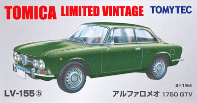 アルファロメオ 1750 GTV (緑) ミニカー (トミーテック トミカリミテッド ヴィンテージ No.LV-155b) 商品画像