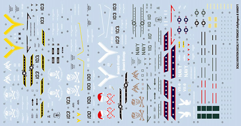F-14B&D トムキャット ジョリーロジャース&バンディ 1 デカール (モデルカステン モデルカステン マテリアル No.DC-005) 商品画像_1